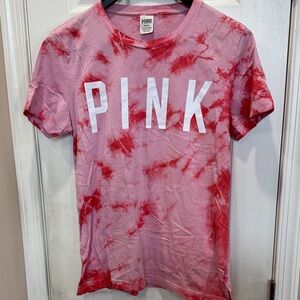 PINK Victoria's Secret Red and Pink Tee